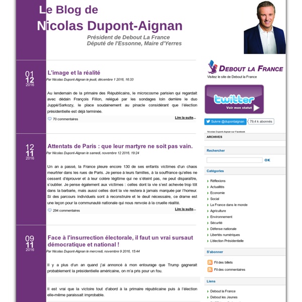 Le Blog de Nicolas Dupont-Aignan - Blog NDA