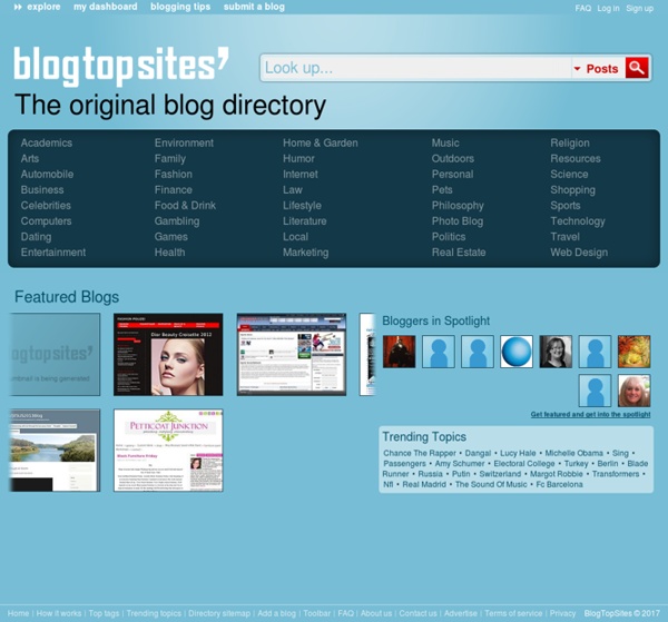 Blog Top Sites - Directory of the Best Blog Sites