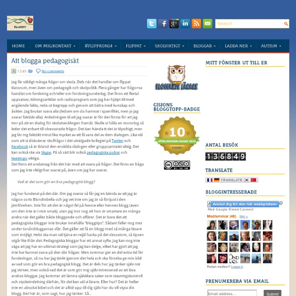 Att blogga pedagogiskt ~ Kilskrift
