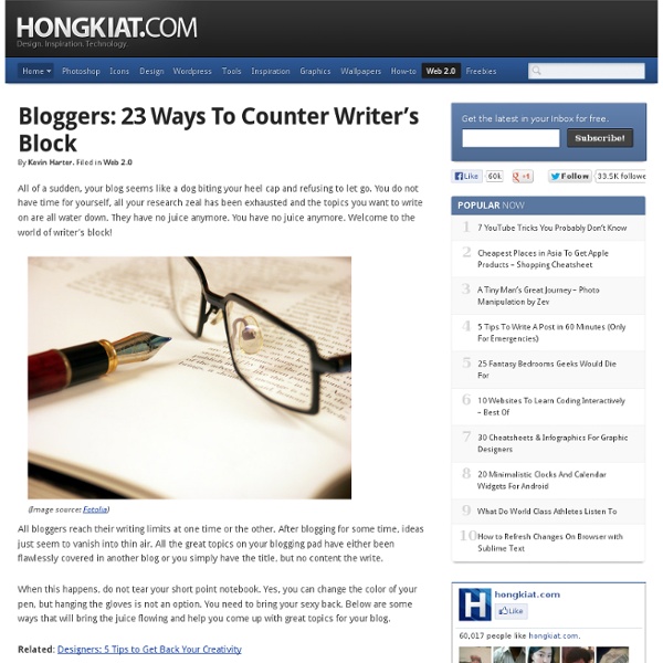 Bloggers: 23 Ways to Counter Writer’s Block