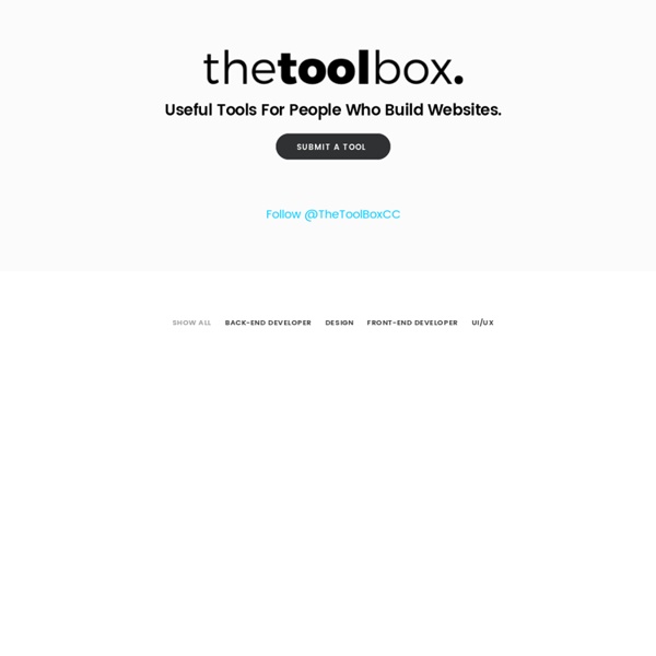 The Toolbox: a directory of useful single-page sites and apps