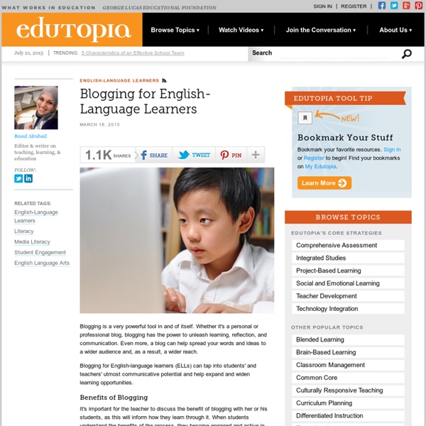 Blogging for English-Language Learners