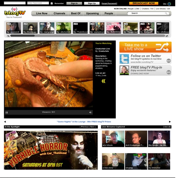 BlogTV - You're Featured! Live streaming broadcasting platform, social networking and video chatting!