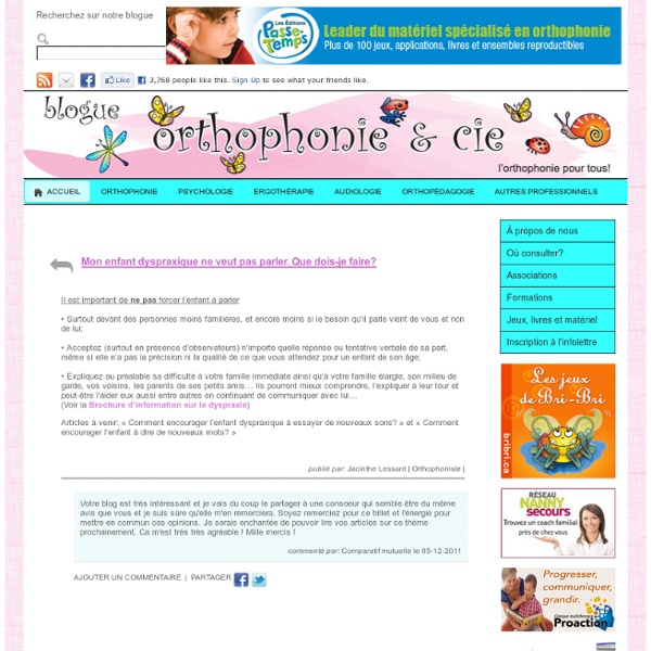 Blogue Orthophonie & Cie