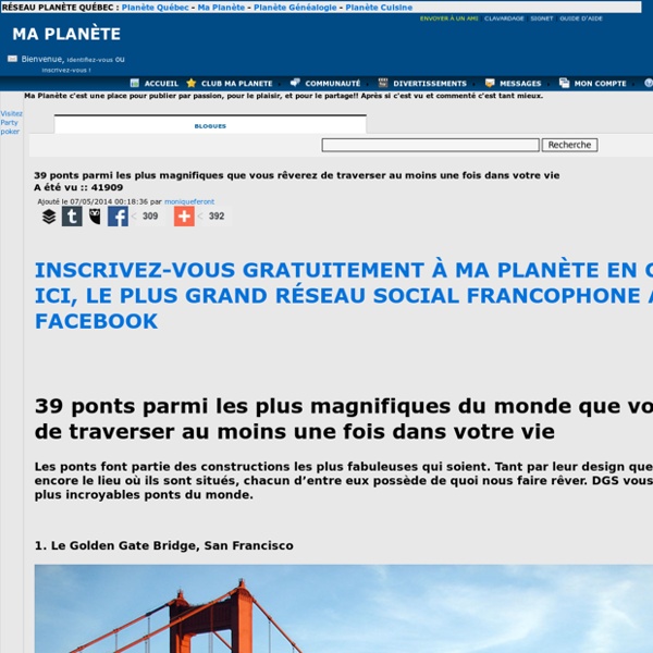 Blogues » 39 ponts parmi » Ma Planète PPS / DIAPORAMA gratuit a telecharger