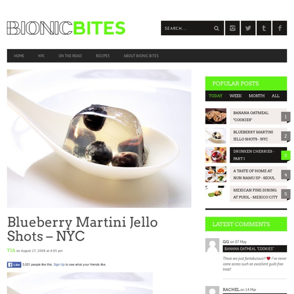 Blueberry Martini Jello Shots – NYC