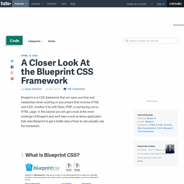 A Closer Look At the Blueprint CSS Framework