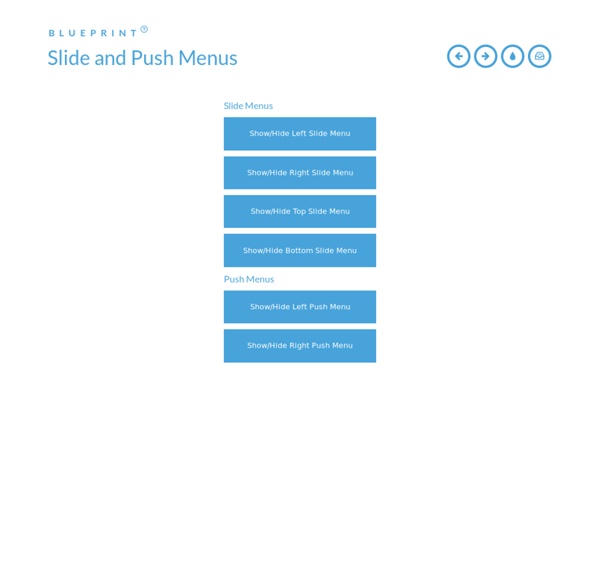 Blueprint: Slide and Push Menus