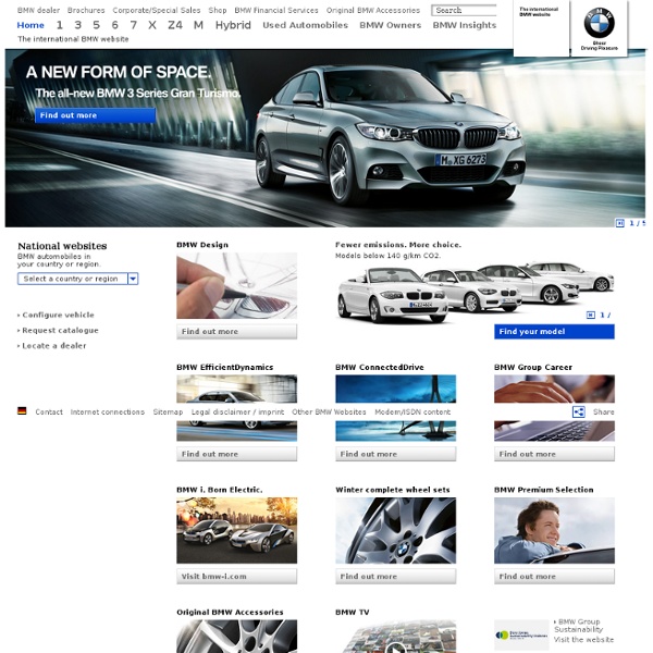 BMW automobiles - website of the BMW AG