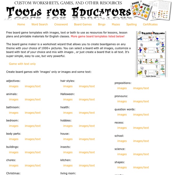 Tools for Board Game Maker, printable board games, 100
