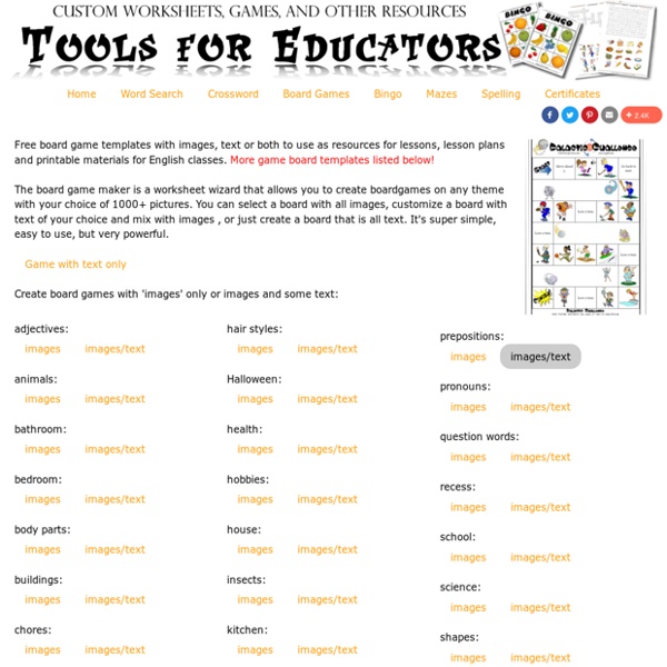 Tools For Educators Board Game Maker Printable Board Games 100 