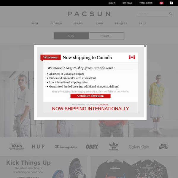 California Lifestyle Clothing, Mens Clothing, Womens Clothing, Jeans, Tees, Hoodies, Boardshorts, Sneakers and Accessories at PacSun.com
