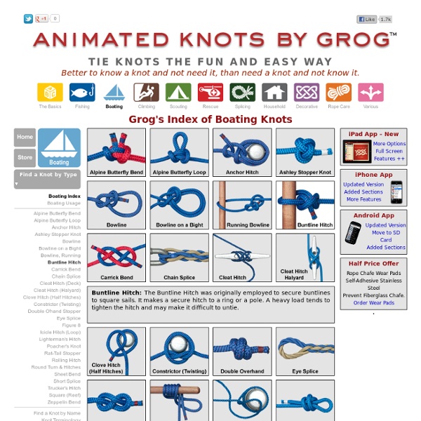 Noeuds marins - Grog&#039;s Boating Knots Index