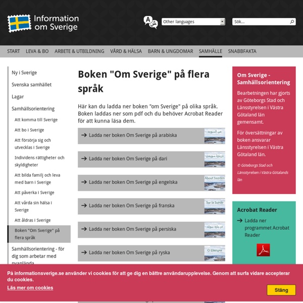 Boken &quot;Om Sverige&quot; på flera språk