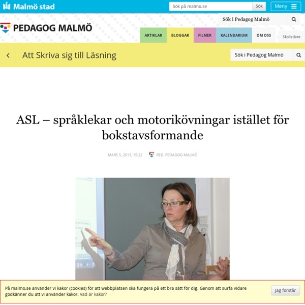ASL – språklekar och motorikövningar istället för bokstavsformande