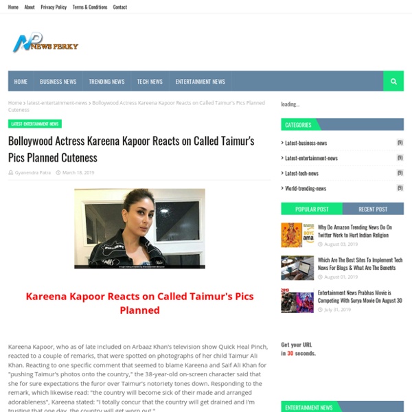 Bolloywood Actress Kareena Kapoor Reacts on Called Taimur's Pics Planned Cuteness