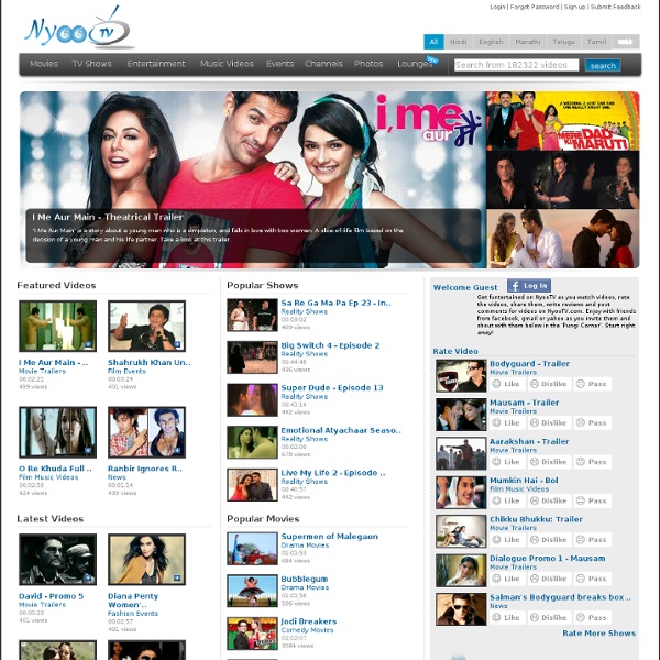 NyooTV-Online Social TV! - Watch Online Bollywood Movies, Free Music Videos, New Bollywood Movie Trailers, Latest TV Show, Entertainment News.