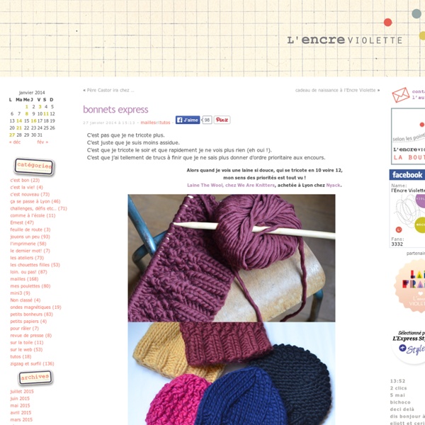 Bonnets express at L’encre violette