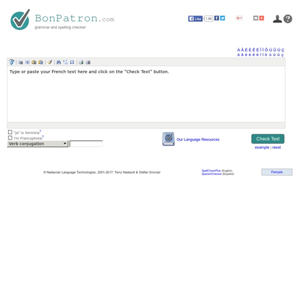 "BonPatron" Online Spelling and Grammar Checker for French as a Second Language