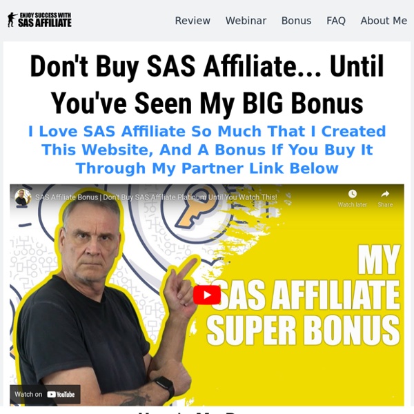 Do Not Buy SAS Affiliate Platinum Until You Enjoy This!
