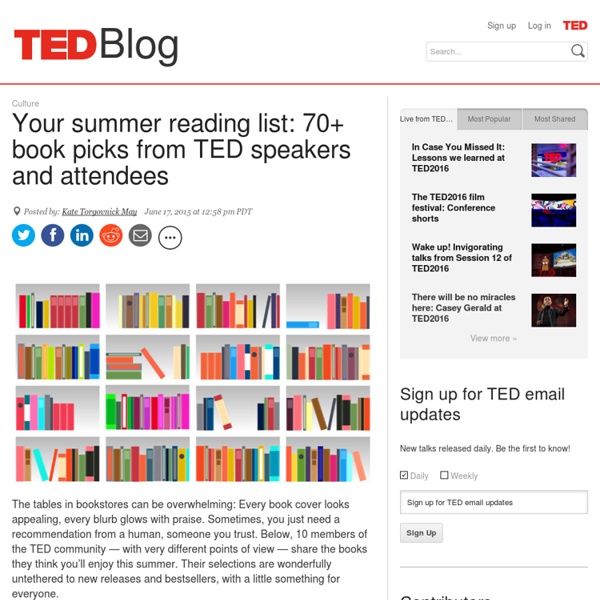 70+ book picks from TED speakers and attendees