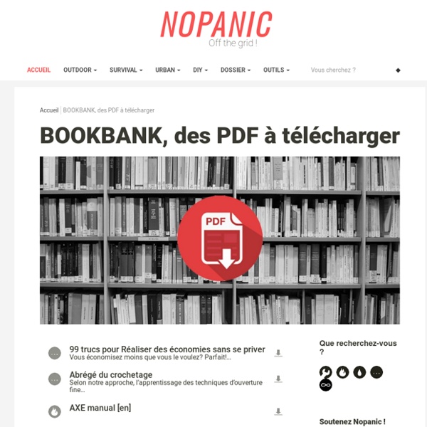 BOOKBANK, des PDF à télécharger