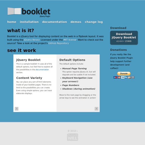 Booklet - jQuery Plugin