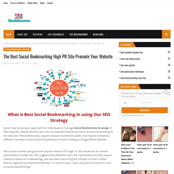 The Best Social Bookmarking High PR Site Promote Your Website