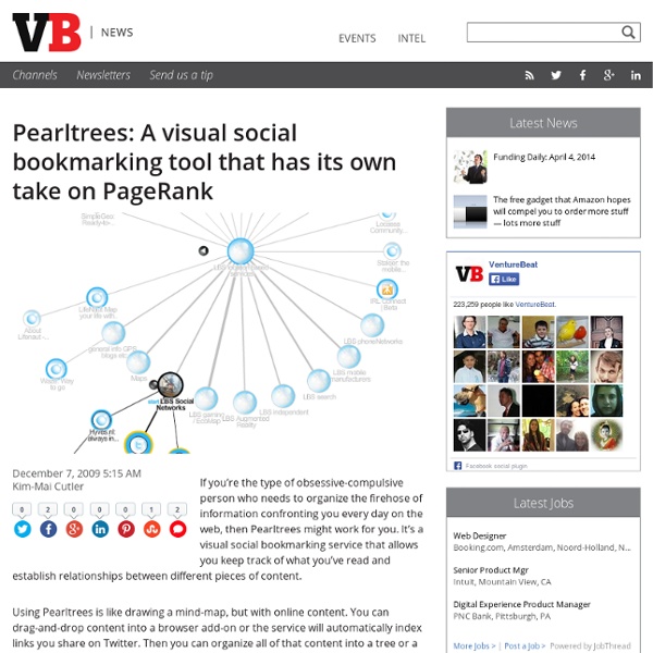 Pearltrees: A visual social bookmarking tool that has its own ta