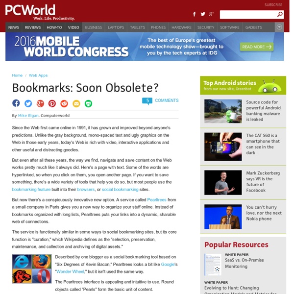Bookmarks: Soon Obsolete? - PCWorld