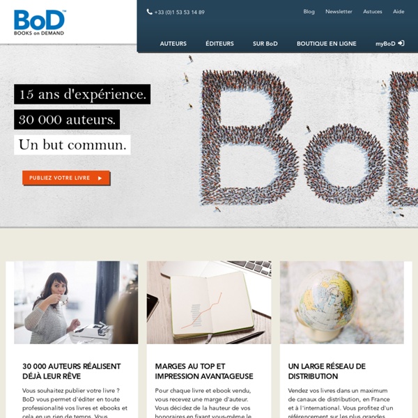 Publier un livre: BoD - Books on Demand GmbH