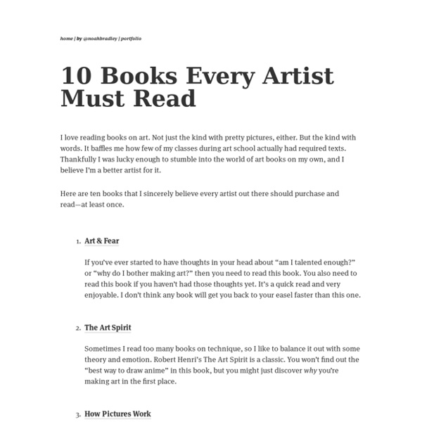 10 Books Every Artist Must Read