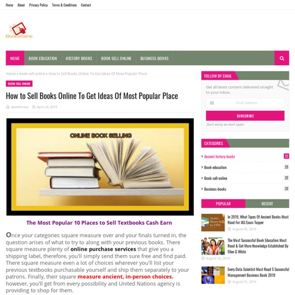 How to Sell Books Online To Get Ideas Of Most Popular Place