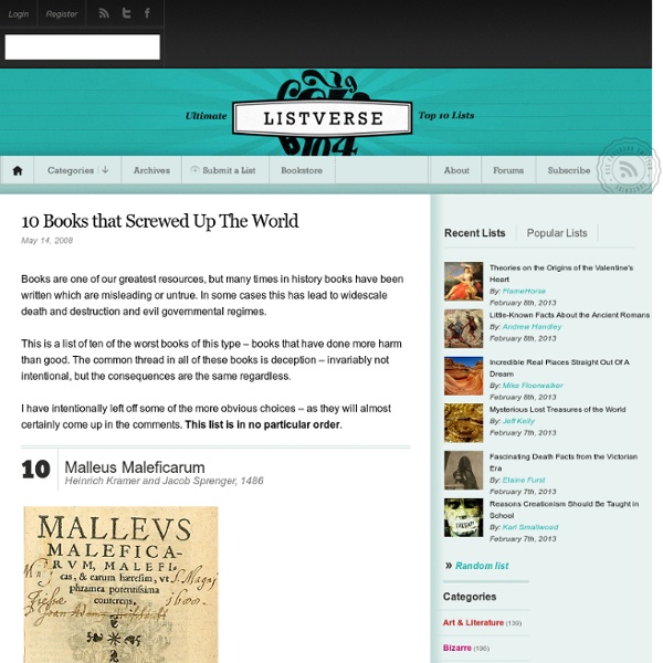 10 Books that Screwed Up The World