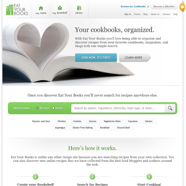 Eat Your Books - A search engine for your cookbooks!