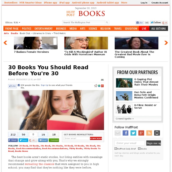 30 Books You Should Read Before You're 30