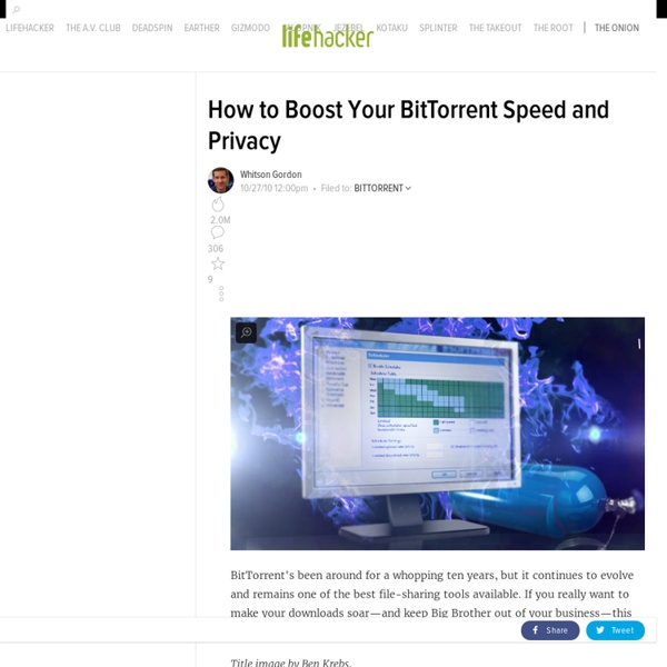 How to Boost Your BitTorrent Speed and Privacy - Lifehacker