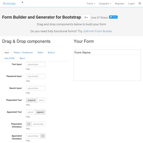 Bootstrap form builder HTML