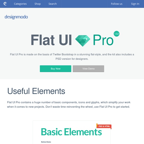 Flat UI Pro - PSD&HTML User Interface Kit