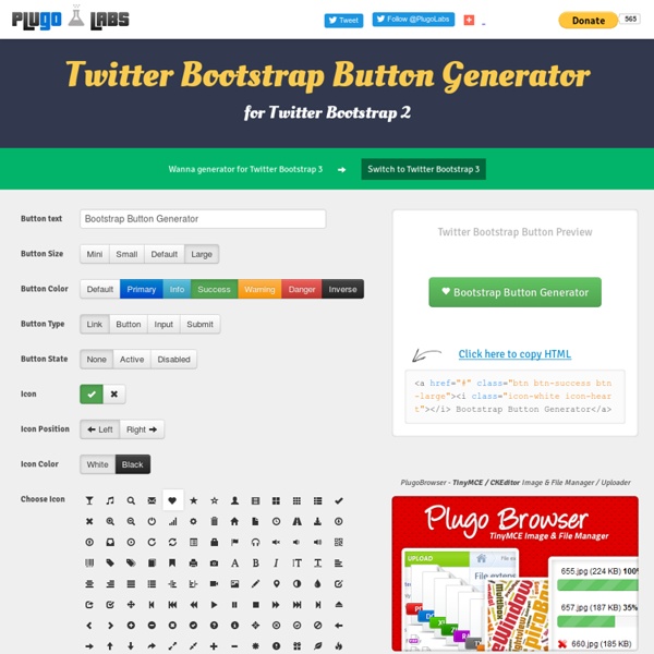 Twitter Bootstrap Button Generator