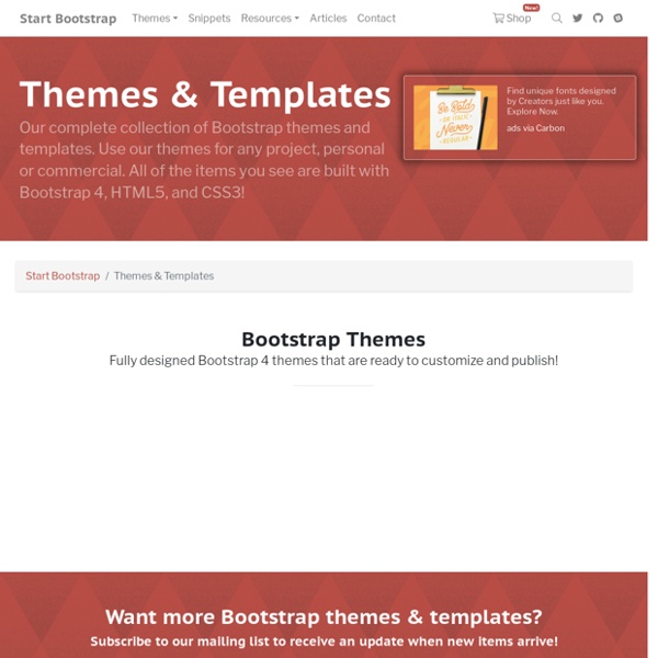 All Free Bootstrap Themes & Templates