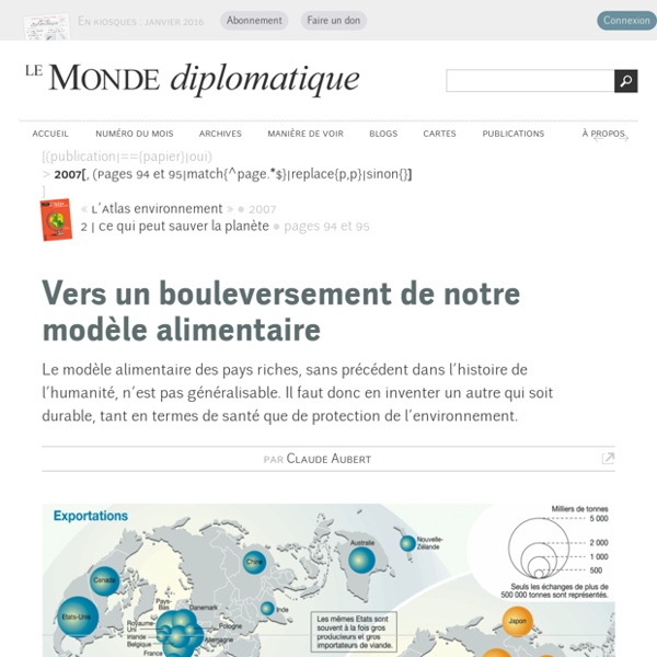 Vers un bouleversement de notre modèle alimentaire, par Claude Aubert (Le Monde diplomatique, 2007)