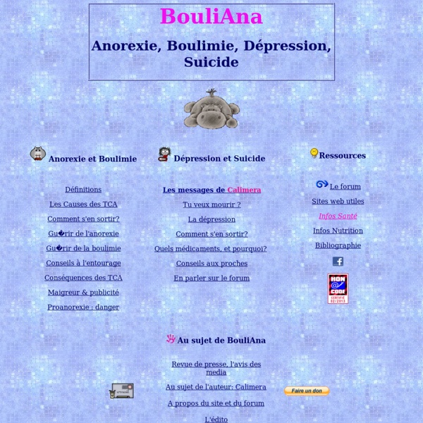 Anorexie Boulimie Depression