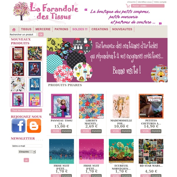 Boutique en ligne de tissus de créateurs - la farandole des tissus