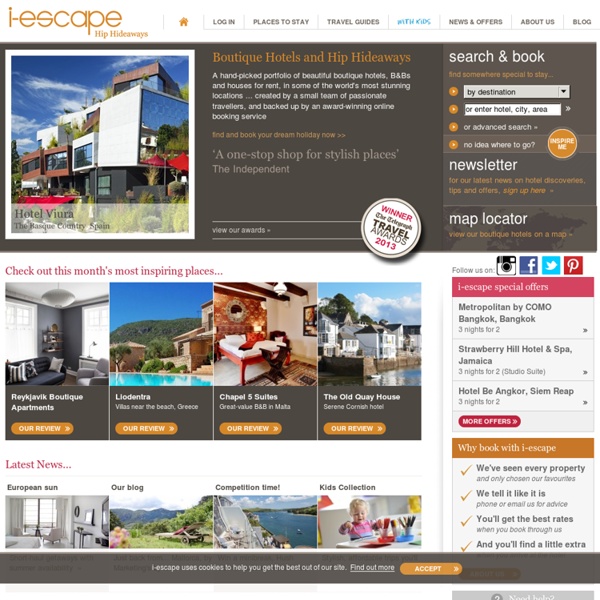 Boutique hotels and stylish places to stay