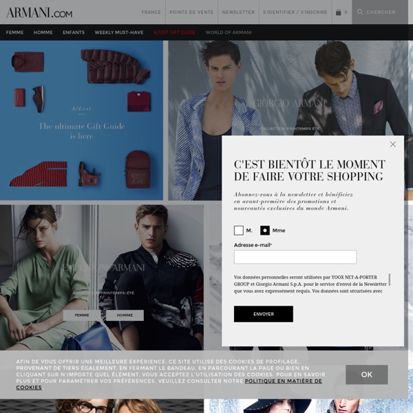 Armani.com Online Store - Collection Automne-Hiver 2012-13