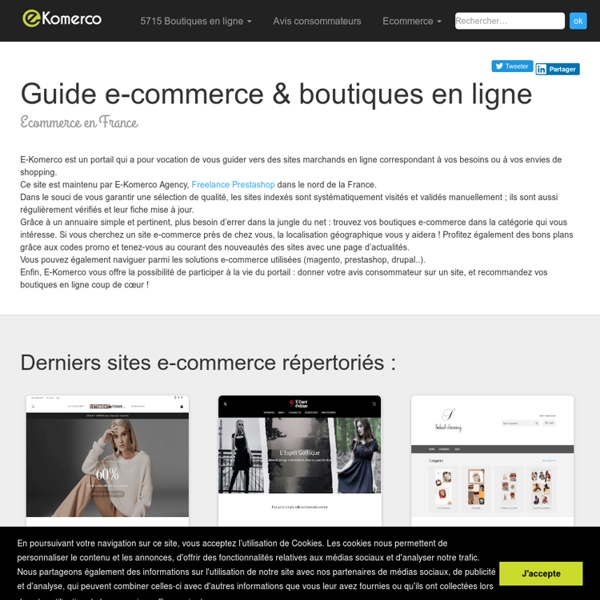 Boutiques en ligne & Guide e-commerce