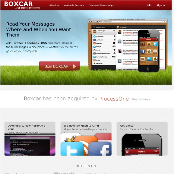 Instant Notifications for Facebook, Twitter, Email and More! — Boxcar