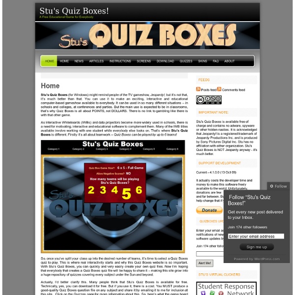 Stu's Quiz Boxes!