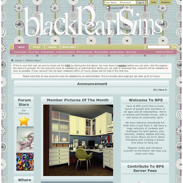 BlackPearlSims - What's New?